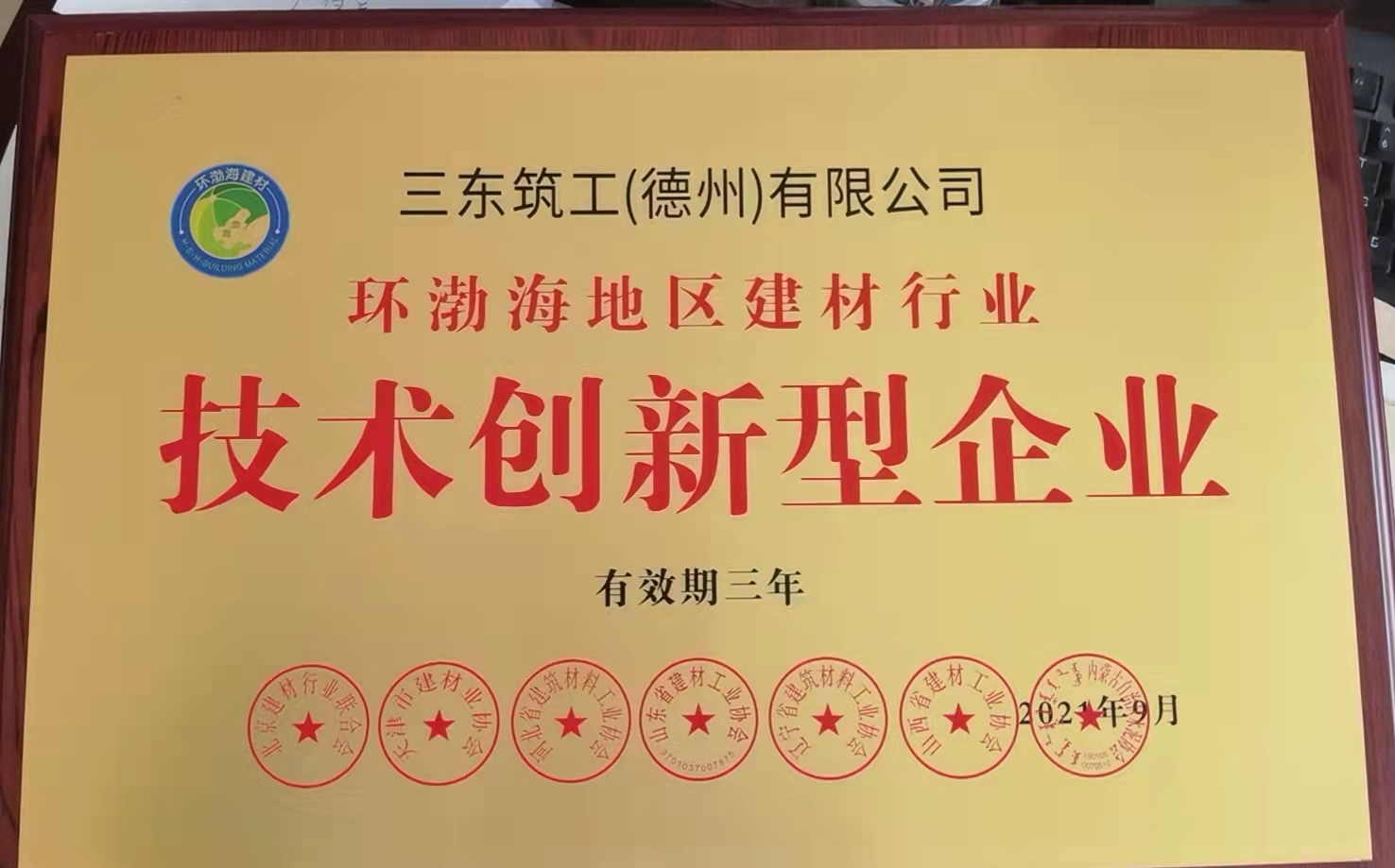 三東筑工環(huán)渤海地區(qū)建材行業(yè)技術(shù)創(chuàng)新型企業(yè)